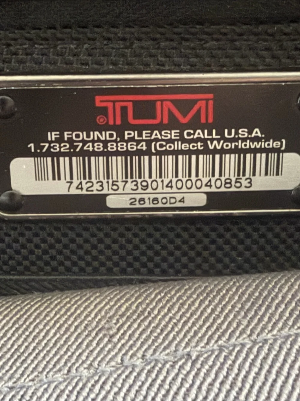 TUMI 26160D4 Black Ballistic Nylon Expandable Laptop Briefcase Business Bag